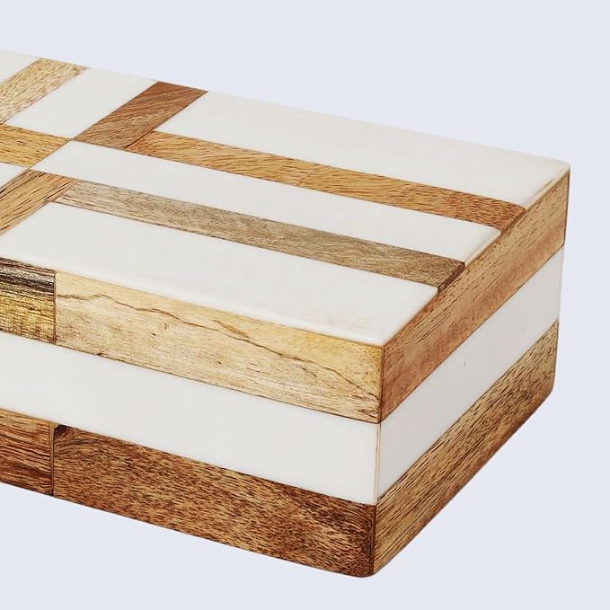 Handicrafts Home White Decorative Storage Box - Image 5