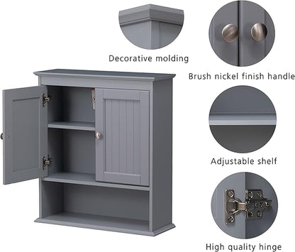 Spirich Bathroom Medicine Cabinet Over Toilet, Wall Mounted Cabinet, Hidden & - Image 4