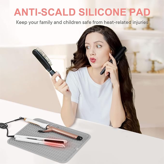 Oversize Silicone Heat Resistant Mat, Portable Travel Mat Cover - Image 2