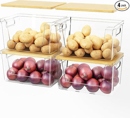 4 Set Pantry Organizer and Stackable Storage Kitchen, Sturdy and Durable by Unknown