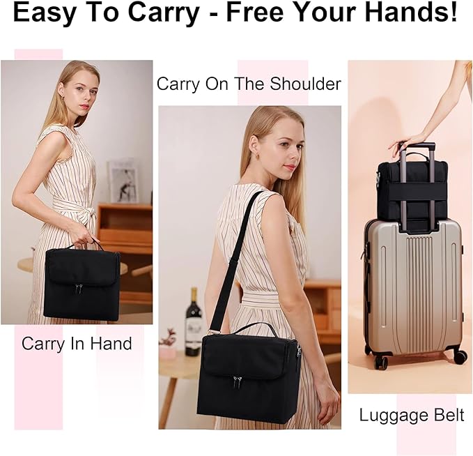 Large Makeup Carrying Train Case - Image 2