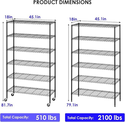 FDW | 6-Tier Wire Storage Shelves - Image 3