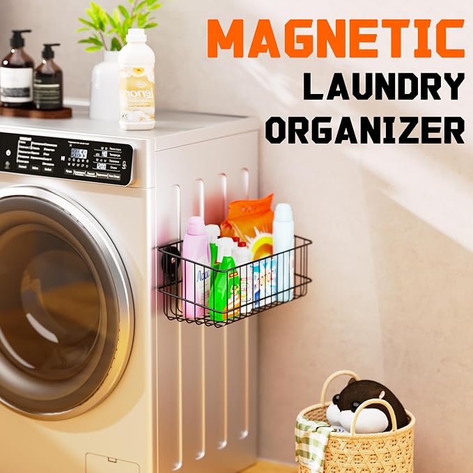 ULIBERMAGNET Magnetic Baskets, Large Capacity Metal Wire Mesh Basket Holder - Image 8