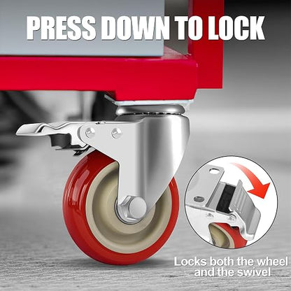 4 Inch Heavy Duty Swivel Caster Wheels - Image 5