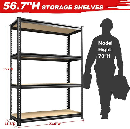 REIBII Storage Shelves Adjustable Metal Shelving 1600LBS Garage Shelves - Image 3
