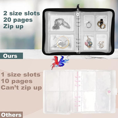 Travel Jewelry Organizer Transparent Jewelry Storage Book Set - Image 6