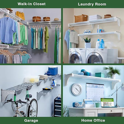 EZ SHELF - Closet Shelf with Hanging Rod - 29" to 49” Expandable, Closet - Image 6