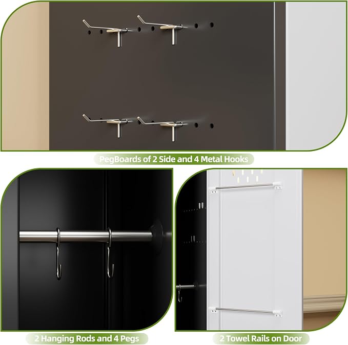 Aobabo 72" H Storage Cabinet - Image 6