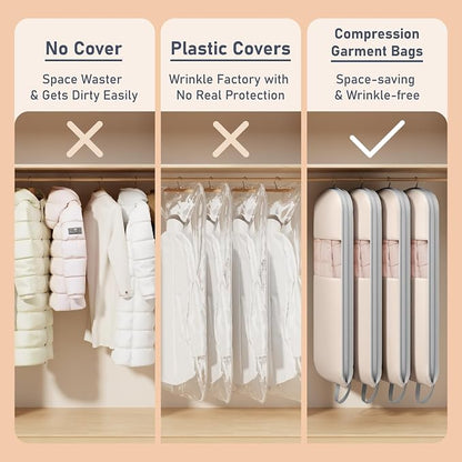 DIMJ 2 Pack 43" Garment Bags for Hanging Clothes - Image 4