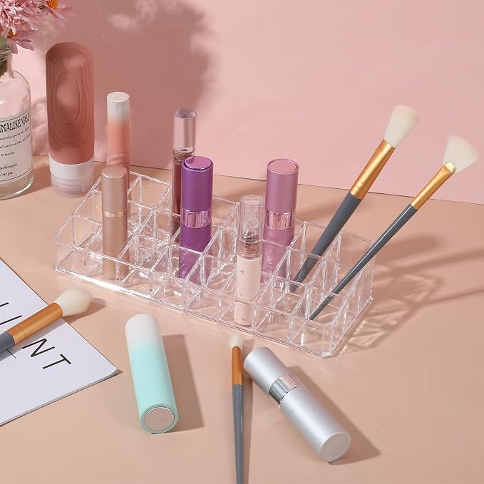 MAQUITA 4 Pcs Clear Lipstick Holder Acrylic Lip Gloss Organizer Cosmetic - Image 7