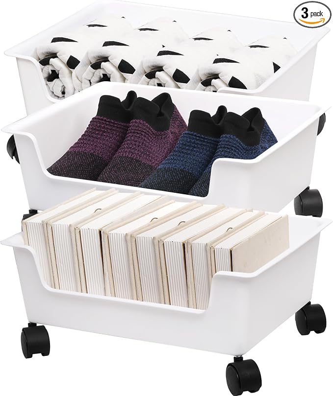 Noamus 3 Pack Under Bed Storage, Underbed Toys Storage Containers by Noamus