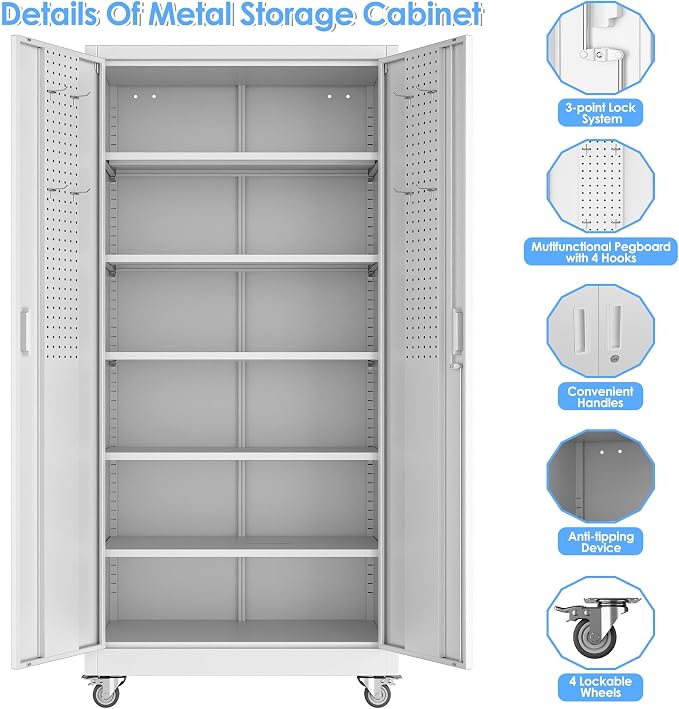 SUXXAN Metal Garage Storage Cabinet - Image 4