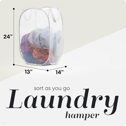 Handy Laundry Collapsible Mesh Pop Up Hamper - Image 2