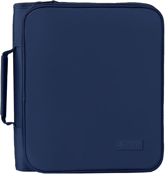 SUNEE Zippered Binder Bag with Handle, 2-Inch 3-Ring O-Ring, 500-Sheet Capacity by SUNEE