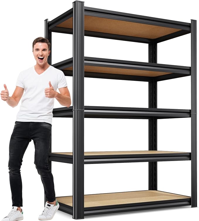 Garage Shelving for Home & Workshop Organization, 5-Tier Adjustable Metal by CreatingaComfortableLiving