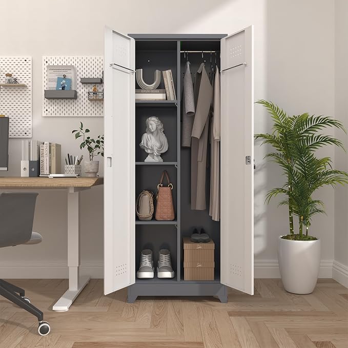 Broom Closet, Metal Storage Cabinet - Image 2