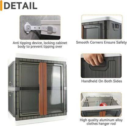 Wardrobe, Collapsible Storage Cabinet, Useful Box - Image 6