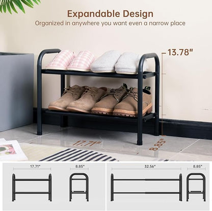 Gonfoam Expandable 2-Tier Shoe Rack - Image 4