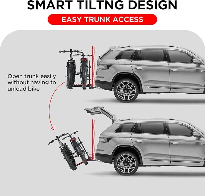 200LBS EZ-FOLD Aluminum 2-Ebike Carrier - Image 6