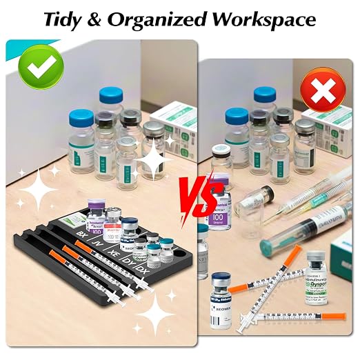 Aesthetic Practitioner Vial Holder Syring Tray, Spill-Resistant Vial Holder & - Image 4