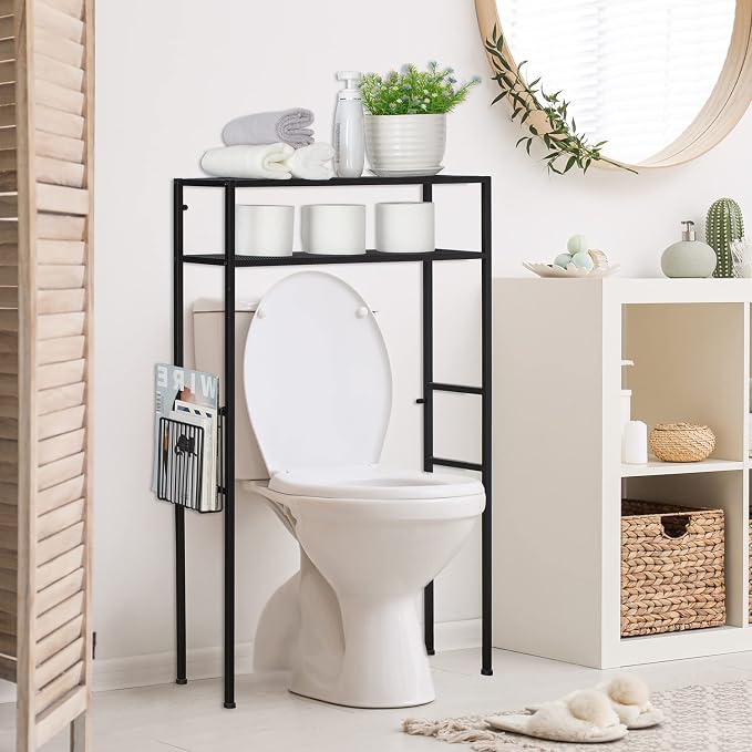 MyGift 2-Tier Over The Toilet Storage Rack, Over Toilet Bathroom Organizer - Image 4