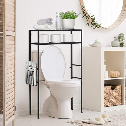 MyGift 2-Tier Over The Toilet Storage Rack, Over Toilet Bathroom Organizer - Image 4