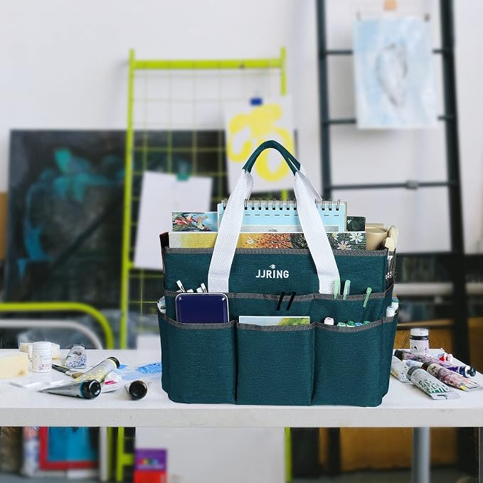 JJRING Craft Organizer Tote Bag, Large Art Storage Caddy - Image 7