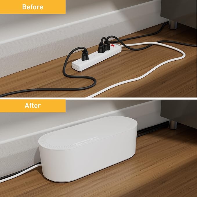 D-Line Cable Management Box, Power Strip Holder, Floor Outlet Hiders, Desk Cord - Image 6