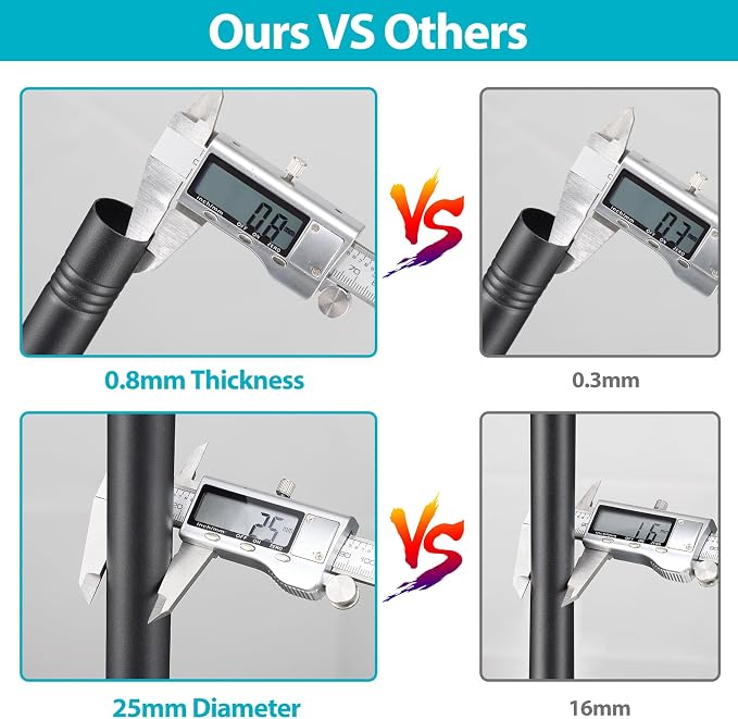 Closet Clothes Hanging Rod, 21-32 inch Adjustable Size, Screw Fixing Connection - Image 7