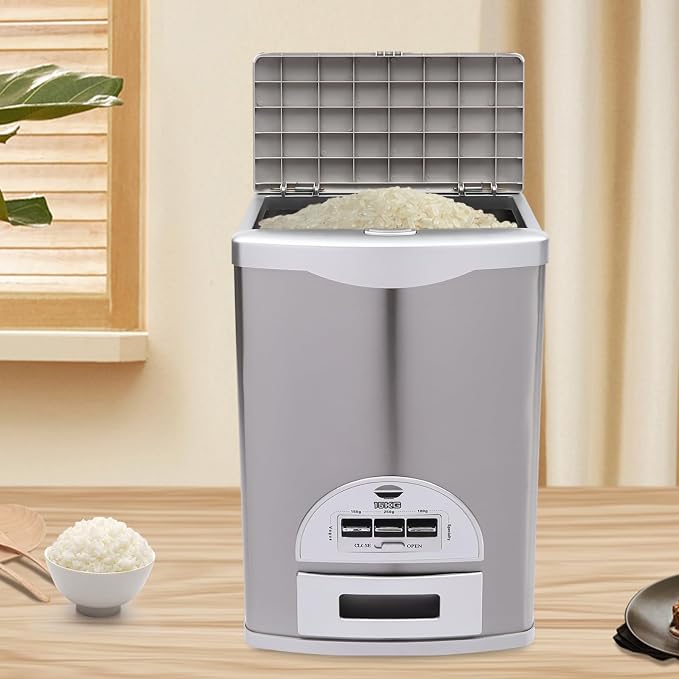 33lbs Cereal Dispenser Countertop, Rice Dispenser Container Machine Organizer - Image 3