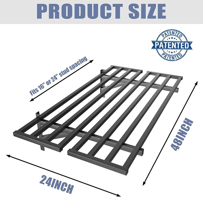 WALMANN 2 Pack Heavy Duty Wall Shelves, 2 ft x 4 ft Wall-Mounted Garage Storage - Image 3