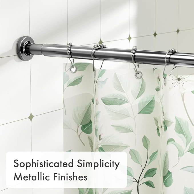 AmazerBath Spring Tension Shower Curtain Rod, 31-46.5 Inches Heavy Duty Tension - Image 4