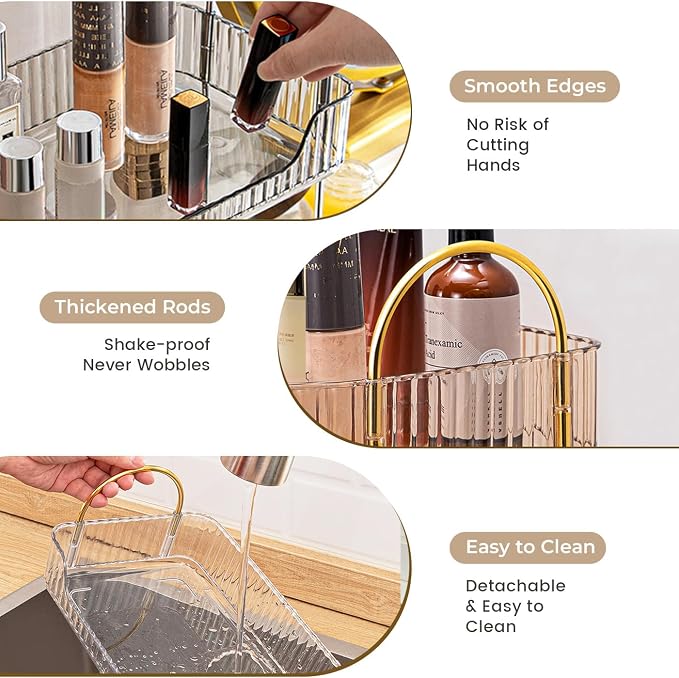 Aveniee Bathroom Counter Organizer, 3 Tier Perfume Skin Care Countertop Storage - Image 4