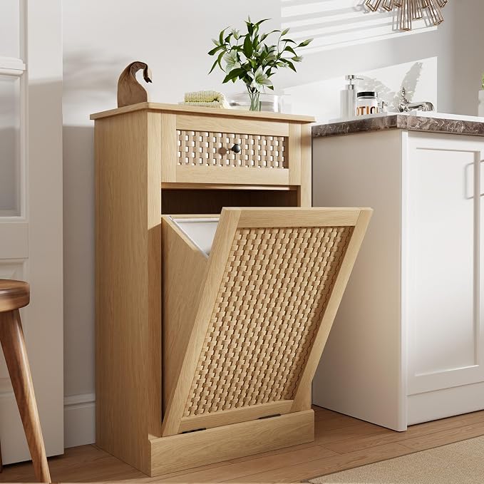 Tilt Out Laundry Hamper Cabinet, 10 Gallon Laundry Cabinet by Unknown