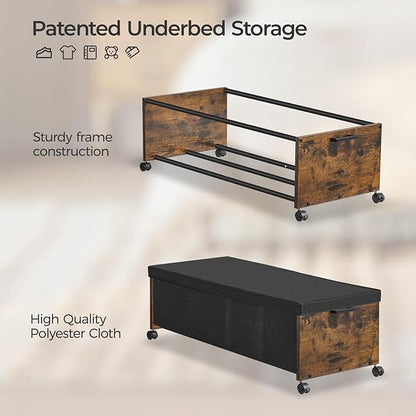 FOUCSSOMEI Under Bed Drawers on Wheels, XXXXL Size, UnderBed Storage - Image 2