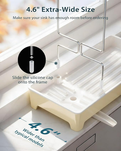 Ceramic-Look Sink Caddy, Rustproof Sponge Holder - Image 4