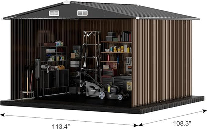 COMHOMA Shed Outdoor Storage Shed Metal, Lockable Doors Tool Sheds - Image 3
