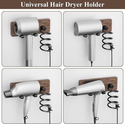 Tindbea Hair Dryer Holder Curling Iron Holder, Blow Dryer Holder Wall Mount - Image 5