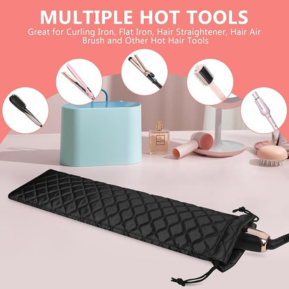 AMIJEAL Heat Resistant Hair Tools Organizer Bag Portable Travel Drawstring - Image 5