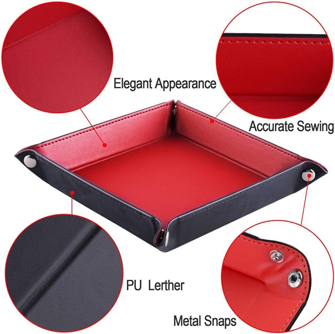 siduater Valet Tray Desktop Storage Organizer – Vegan Leather Catchall Tray - Image 6