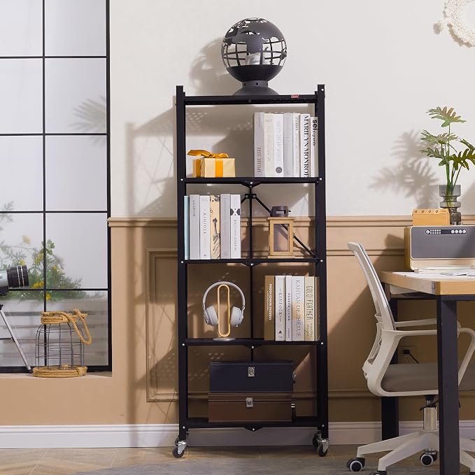 DEANIC 5-Shelf Folding Bookcase - Image 2