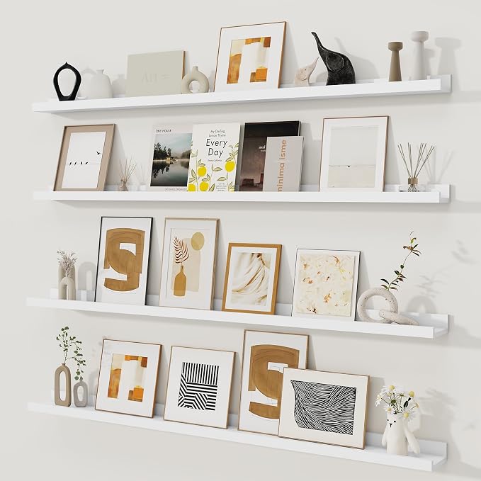 Fun Memories Picture Ledge Shelf, 48 Inch Picture Shelves by FunMemories