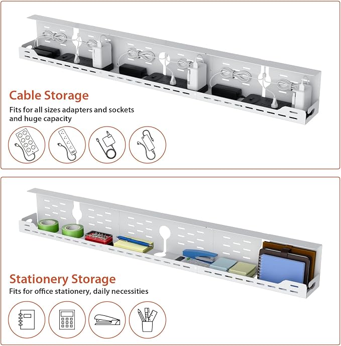 Univivi Under Desk Cable Management Tray - Image 4