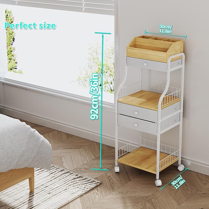 HapiRm Floor Makeup Organizer Cart - Image 3