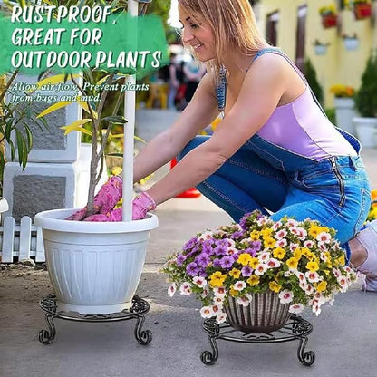Kylinbigda Metal Plant Stand Indoor/Outdoor, Low Corner Plant Stand, Decoration - Image 2