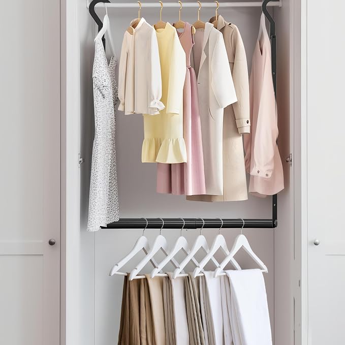 Adjustable Hanging Closet Rod, Heavy Duty Closet Rods - Image 6