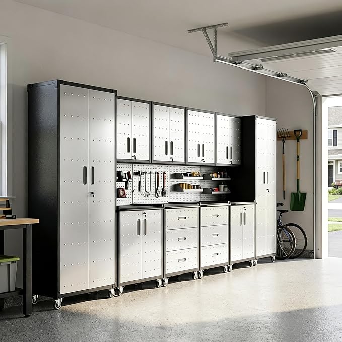 10-Piece Heavy Duty Steel Garage Cabinet System - Image 9