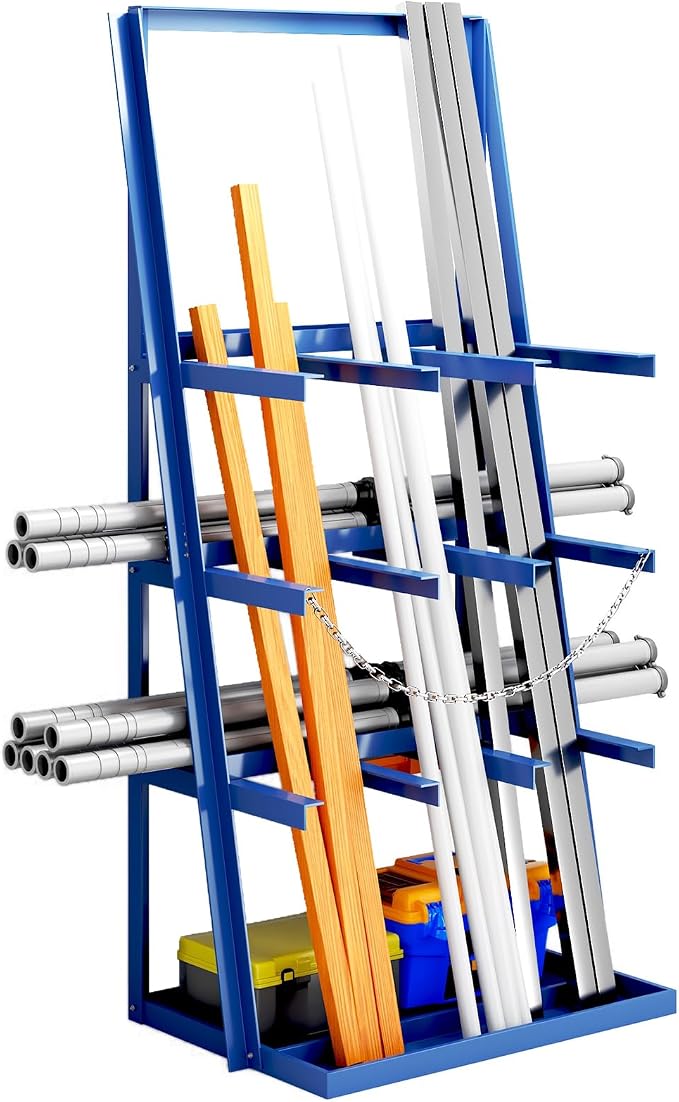Vertical Bar Rack, 3000 LB Capacity, Steel Bays Long Parts Storage Rack by Hymula