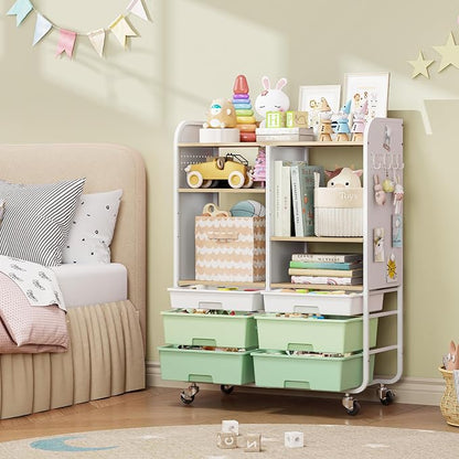 APEXCHASER 6 Drawers Rolling Storage Cabinet - Image 9