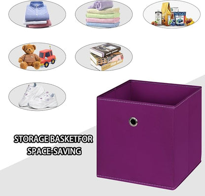 Foldable Storage Cubes Bins, 11 Inch Cloth Storage Cube Fabric Storage Box - Image 3